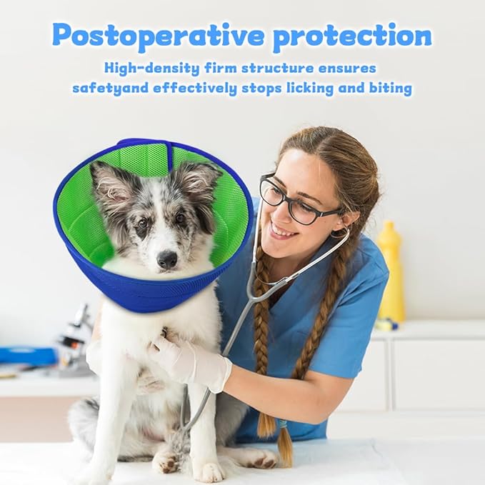 Inspack Soft Dog Cone Collar Alternative, E Cones for Medium Small Dogs/Cat to Stop Licking After Surgery, Neuter Recovery Ecollars of Shame Alternatives, Comfortable Paws Comfy Elizabethan Collars