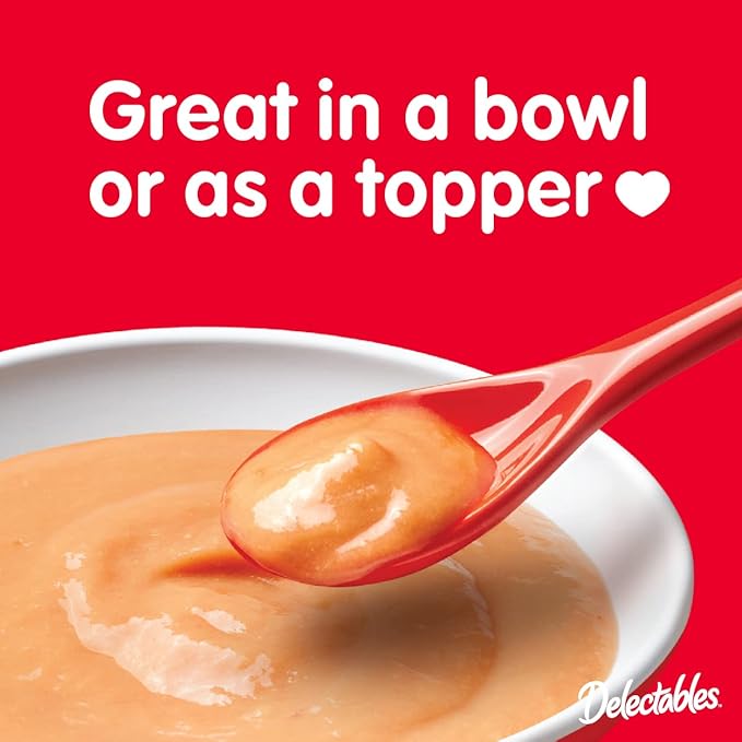 Hartz Delectables Bisque Lickable Wet Cat Treats for Senior Cats, Senior Variety 12 Countt