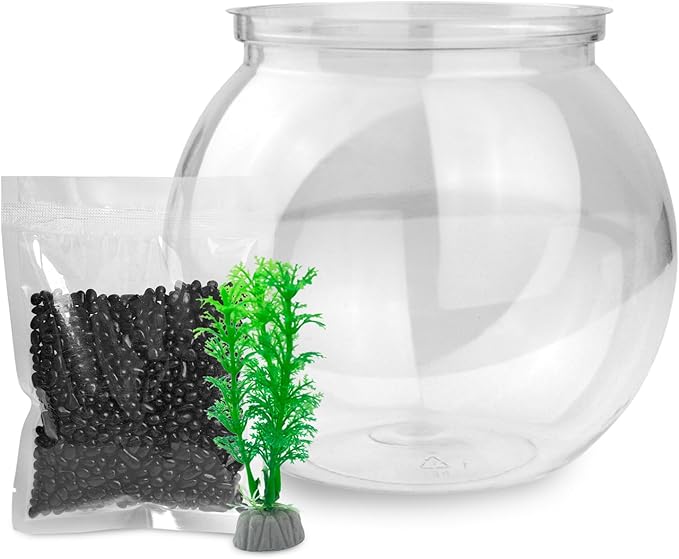 Newpol Mini Plastic Aquarium Fish Bowls (0.8Gallon / 3L)