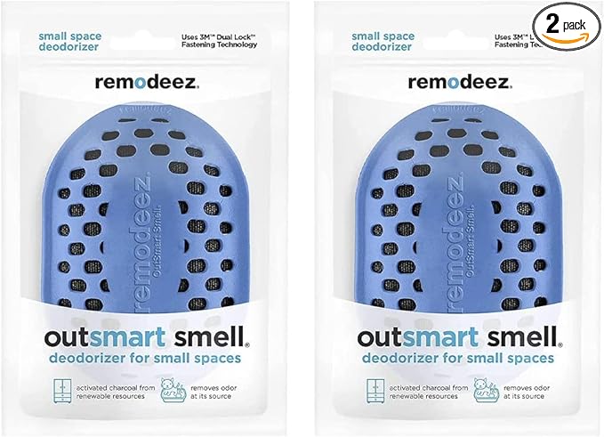 Remodeez Litter Box Deodorizer and Cat Odor Trapper, Made From Natural Renewable Coconut Shell Charcoal, Natural Air Fresheners, Odor Absorber - 2PACK