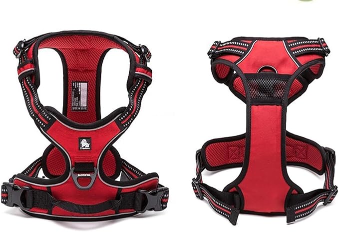 TRUE LOVE Adjustable No-Pull Dog Harness Reflective Pup Vest Harnesses Comfortable Control Brilliant Colors Truelove TLH5651(Red,XL)