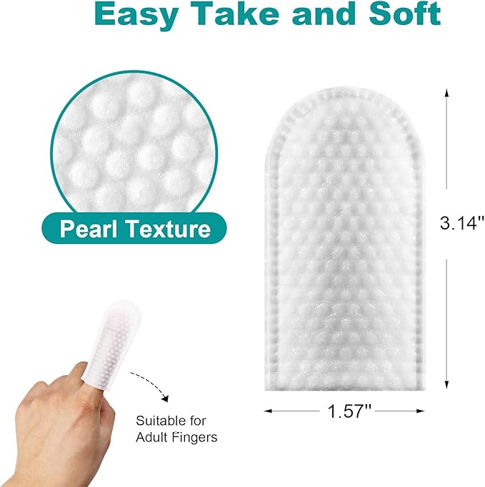 Pet Dental Finger Wipes for Cats & Dogs - 50 Count | Plaque Remover, Tartar Control & Breath Freshener | Soft Gauze Teeth Cleaning Pads for Pets