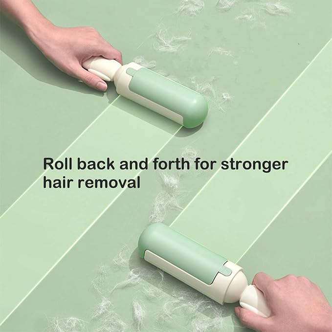 Pet Hair Remover Reusable pet Hair Remover Dog and cat Hair Remover for Sofas, Furniture, Carpets, car Seats with self-Cleaning Base Upgraded Animal Hair Remover Tool (White Green)