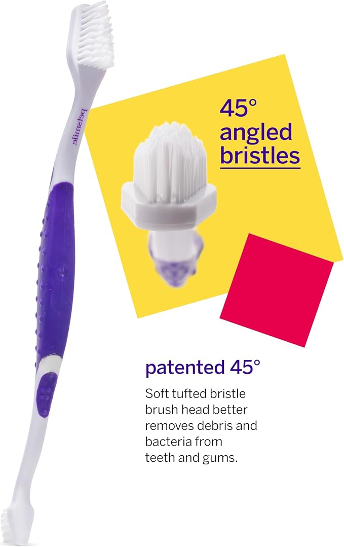 Petsmile Professional Pet Teeth Brushing Kit for Cats & Dogs- Only VOHC Accepted Toothpaste & Patented Toothbrush - Proven to Control Plaque & Tartar Calprox Formula (London Broil, 4.2 Oz)