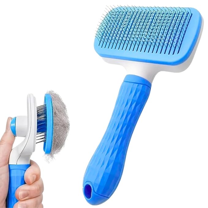 Namylya Cat Brush for Shedding & Grooming – Slicker Brush for Dogs and Cats with Long Hair – Removes Tangles, Mats & Loose Fur