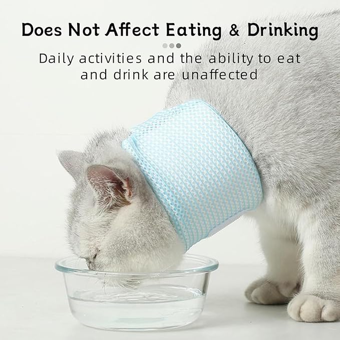 Cat Neck Brace Cover - Breathable & Adjustable Elizabethan Collar for Post-Surgery Recovery Anti-Scratch Anti-Lick Protection, Cervical Cone for Small Medium Large Dogs Puppies Kittens (Medium,Pink)