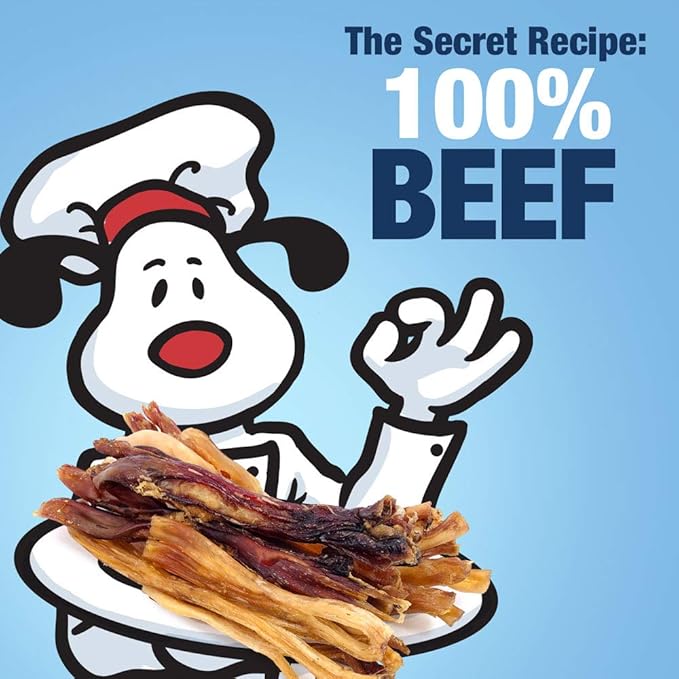 ValueBull Beef Tendons for Dogs, Varied Shapes, 10 Pounds Bulk Pack - Natural Collagen, Grass-Fed, Single Ingredient, All Natural Dog Chews