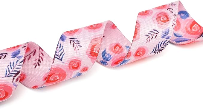 Mercano Adjustable Dog Collar - Special Design Patterns, Soft Nylon Comfortable Durable Pet Collar for Small Medium Large Dogs (XS, Rose)