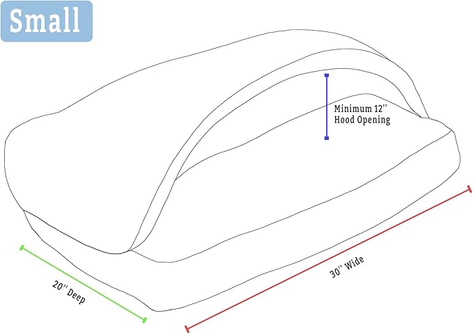 Snoozer Pet Products Luxury Rectangle Cozy Cave Dog Bed with Microsuede, Showdog Collection, Small, Palmer Indigo