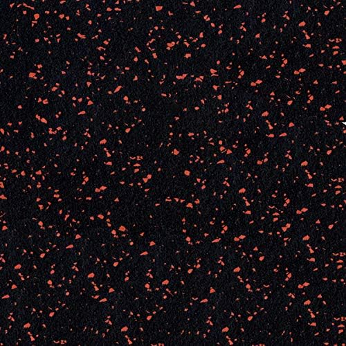 American Floor Mats 1/4in (7mm) Thick 10% Red 4' x 12' Heavy Duty Rubber Rolls, Protective Exercise Mats, Home Gym Rubber Flooring