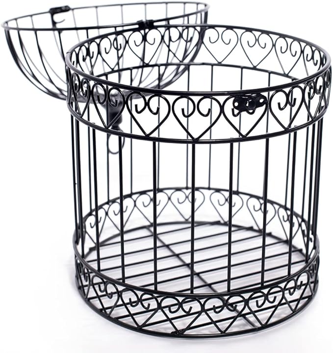 Anderson's Decorative Black Wire Birdcage Wedding Centerpiece, Table Décor, Hanging Decorations, Reusable