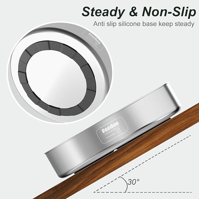 Slow Feeder Dog Bowl, 1Cups Stainless Steel Maze Bowl for Small Breeds, Non-Slip Base, Double Wall Food Grade Metal Dog Dish to Slow Eating