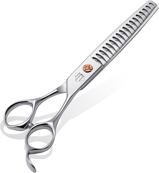 Dog Grooming Scissors: 7 inch Pet Chunker Shears Made Of Japanese 440c Advanced Stainless Steel Professional Grooming Scissors for Dogs Cats and Other Pets