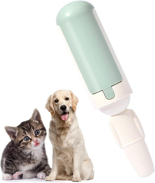 Pet Hair Remover Reusable pet Hair Remover Dog and cat Hair Remover for Sofas, Furniture, Carpets, car Seats with self-Cleaning Base Upgraded Animal Hair Remover Tool (White Green)