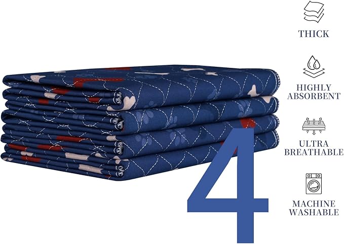 Washable Pee Pads for Dogs + Pet Grooming Gloves - Waterproof & Non-Slip Fast Absorbing Puppy Potty Training Pads,Reusable Whelping Pads, Pee Pad for Guinea Pig Cage,Dog Playpen Mat