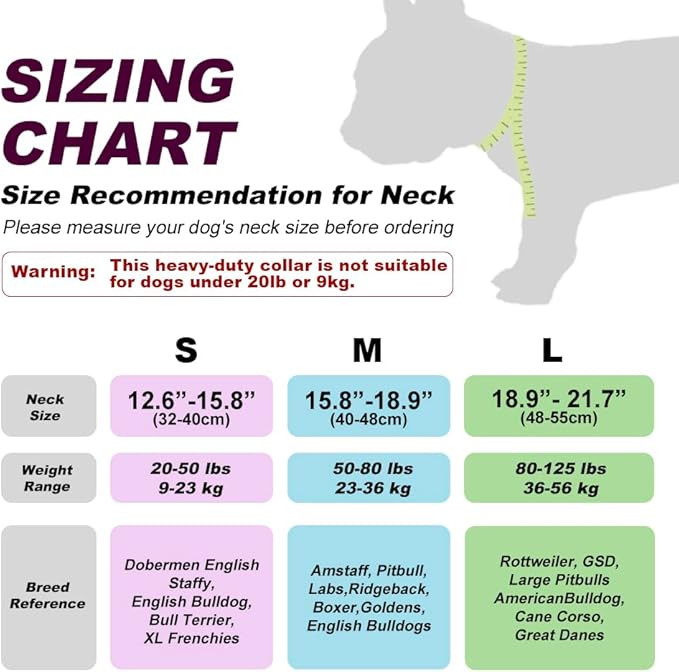 TSPRO Tactical Dog Collar 1.5 Inch Wide Thick Dog Collars with Heavy Duty Metal Buckle, Durable, Strong, Adjustable for Medium to Large Dogs (Camo Cyan M)