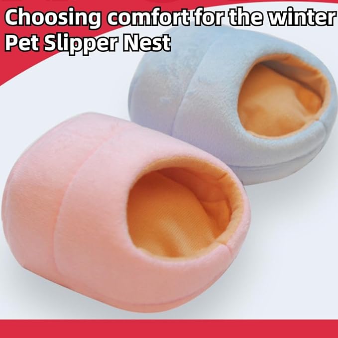 Rat Hamster House Bed Winter Warm Small Pet Squirrel Hedgehog Chinchilla Rabbit Guinea Pig Bed House Cage Nest Hamster Accessories (Pink,Small)
