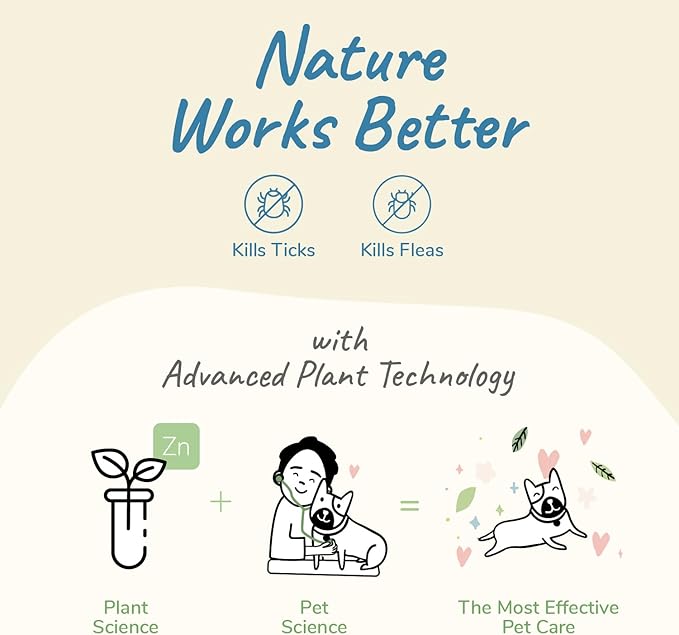 kin+kind Plant Based Flea and Tick Spray for Dogs and Cats – Essential Oil Formula with Lemongrass – Flea and Tick Prevention for Cats, Kittens, Puppies & Dogs - Pet Supplies - Family Safe – 32 fl oz