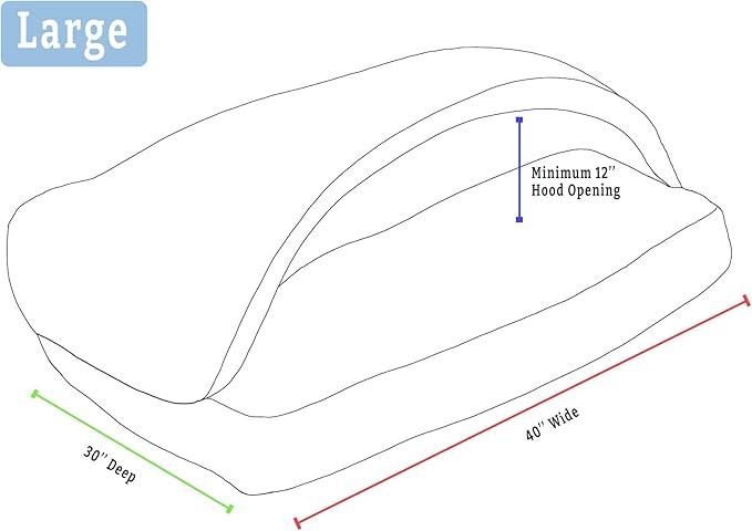 Snoozer Pet Products Luxury Rectangle Cozy Cave Dog Bed with Microsuede, Showdog Collection, Large, Palmer Indigo