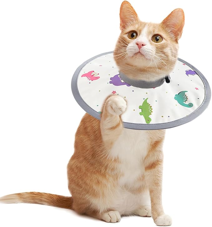 LOS ANDES Cat Recovery Collar, Adjustable Cat Protective Collar Alternative After Surgery, Protect Cat Neck Cones to Stop Licking Wound, Lightweight Elizabethan Collar for Kitten,Puppy