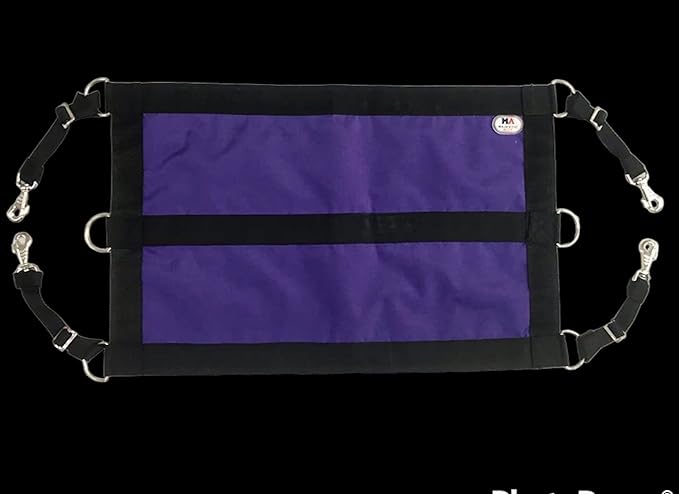 Majestic Ally 1200D 29"x19" Horse Stall Guard with Replaceable and Adjustable Length Straps and Replaceable Hardware (Purple Black)