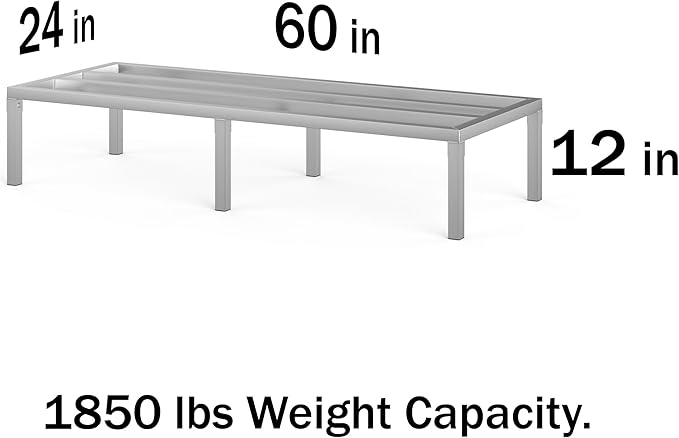 24 in X 60 in. Aquarium Stand | Industrial Style Aluminum Fish Tank Base with Open Frame Design