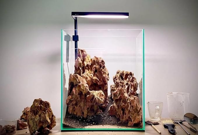 Unocho Aquarium Stone Rocks Dragon Stone Rock 10LB Aquarium décor Rocks Aquascaping Stone Fish Rocks for Aquariums Landscaping Model Tank Decoration-2-6 inches