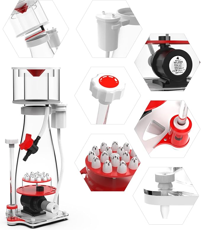 MagTool Aquarium in-Sump DC Protein Skimmer, with Controllable DC Pinwheel Pump for Up to 135-185Gal Reef Tank (N170 Plus)