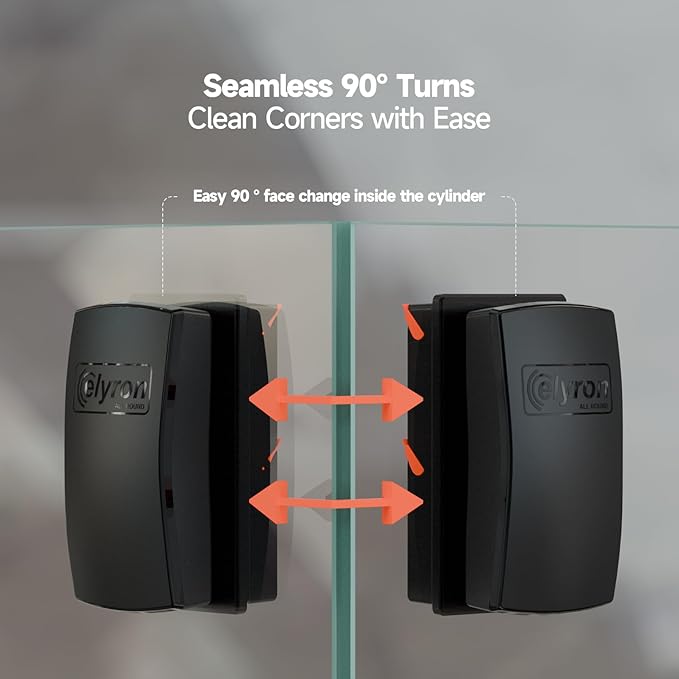 Elyron Dual Scraper Magnetic Aquarium Cleaner,Strong Magnetic Fish Tank Cleaner & Aquarium Algae Scraper for Glass/Acrylic Tanks (Small for ≤1/2" (12mm) Thick Glass)