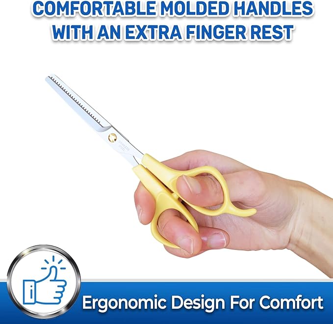 PET MAGASIN Dog Grooming Scissors Straight Thinning Yellow Stainless Steel Professional Grooming Shears for Dogs and Pets