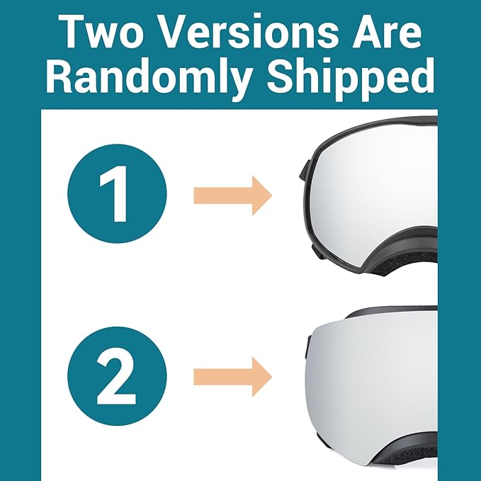 NAMSAN Dog Goggles for Large Dogs, Wide Eyecup & Soft Frame, Anti-UV Sunglasses for Dogs Medium to Large Breed, Driving Dog Eye Protection, Windproof Dustproof, Adjustable, Reflect Silver Lens