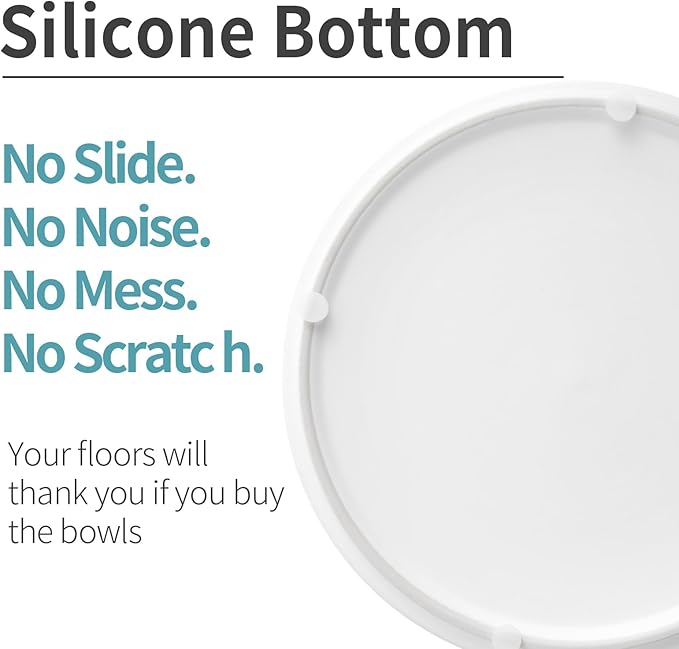 Dog Bowl Ceramic for Medium Large Breed, Heavy Weighted Dog Food Water Feeder Dish,8 in Non - Slip Modern Cute Extra Big Porcelain Pet Bowl Maze Marble Grey