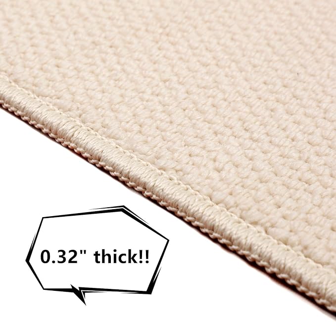 SHENGOCASE 67"x 23.6" Thickened Cat Wall Climbing Carpet, Cat Wall Furniture Scratcher, Scratching Post, Couch Sofa Protector (Creamy-White)