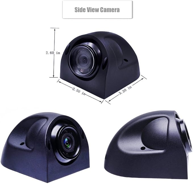 Backup Camera Kit 7 inch 4-Spilt Monitor Rear View Cameras with IP 67 Waterproof 18 IR Night Vision Car Camera for Tucks, RVs,Trailers,Bus,Vans + 4pcs 10m/393.7inch Cables