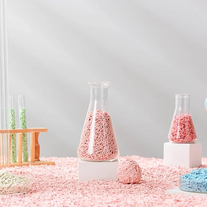 Tofu Cat Litter Natural Clumping Tofu Cat Litter, Fast Clumping and Easily Scoop-able 5.5lb/88oz 5 Scents - Rainbow Combo, 6 Pack