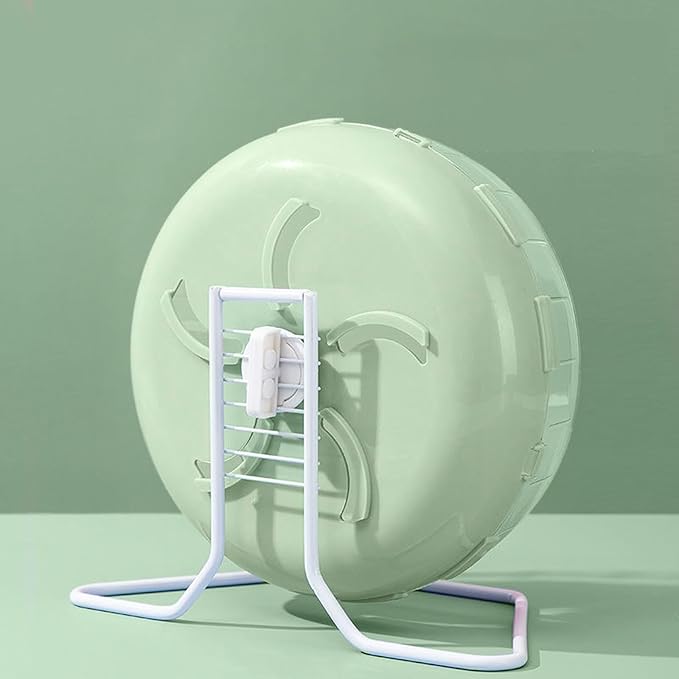 Jeeone Silent Hamster Wheel 7 inch, Hamster Exercise Wheel, Height-Adjustable Hamster Wheel Cage Accessories, Hamster Running Toys Small Animals Exercise Wheels (Green)