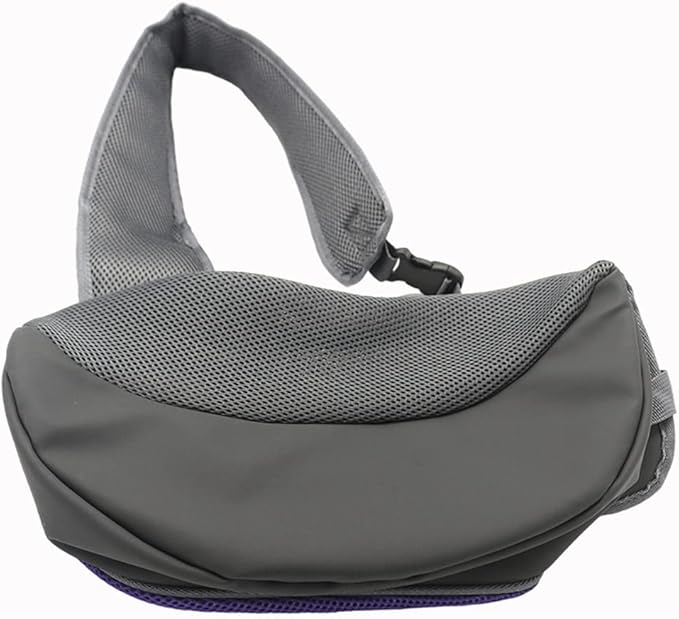 Pet Dog Sling Carrier, Breathable Mesh Portable Travel Safe Pet Sling Shoulder Bag Carrier with Adjustable Non-Slip Shoulder Strap for Small Dogs Cats Puppy (Large, Black)