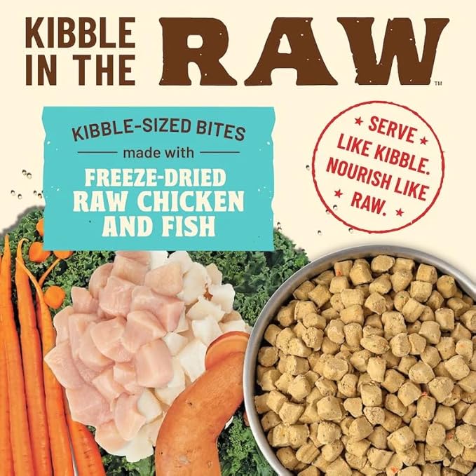 Primal Kibble in The Raw, Freeze Dried Cat Food, Chicken & Fish, Scoop & Serve, Made with Raw Protein, Whole Ingredient Nutrition, Crafted in The USA, Dry Cat Food, 24 Ounce (1.5 lb) Bag