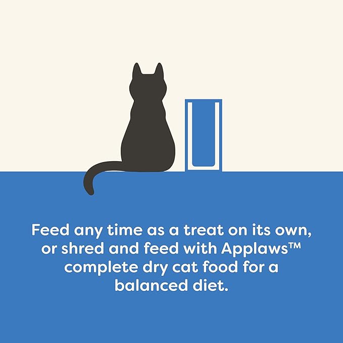 Applaws Natural Cat Treats, Grain-Free, High-Protein Whole Mackerel Loins, Single-Ingredient Healthy Snack for Cats (12 x 1.06 oz Loins)