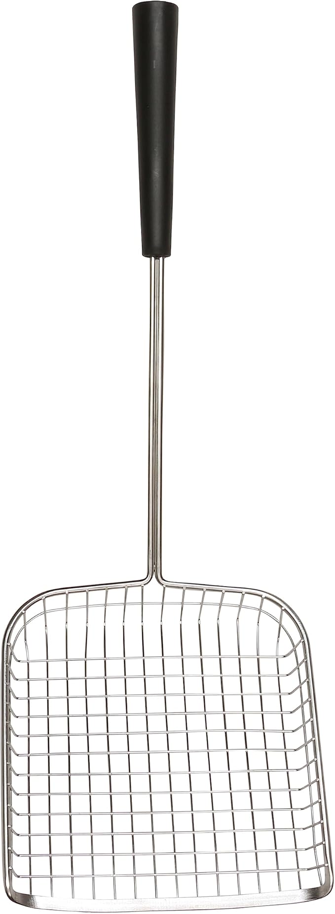Sand Dipper Cat Poop Scooper & Chicken Poop Scooper - Rugged Big 6" Square Stainless Steel Long Handle for Home Kitty Litter Scoop & Farm Chicken Compatible Coop Scooper (Scoop)