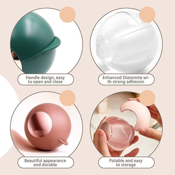 Reusable Lint Roller for Pet Hair, Washable Lint Remover for Clothes, Portable Pet Hair Remover for Travel Household (Green)