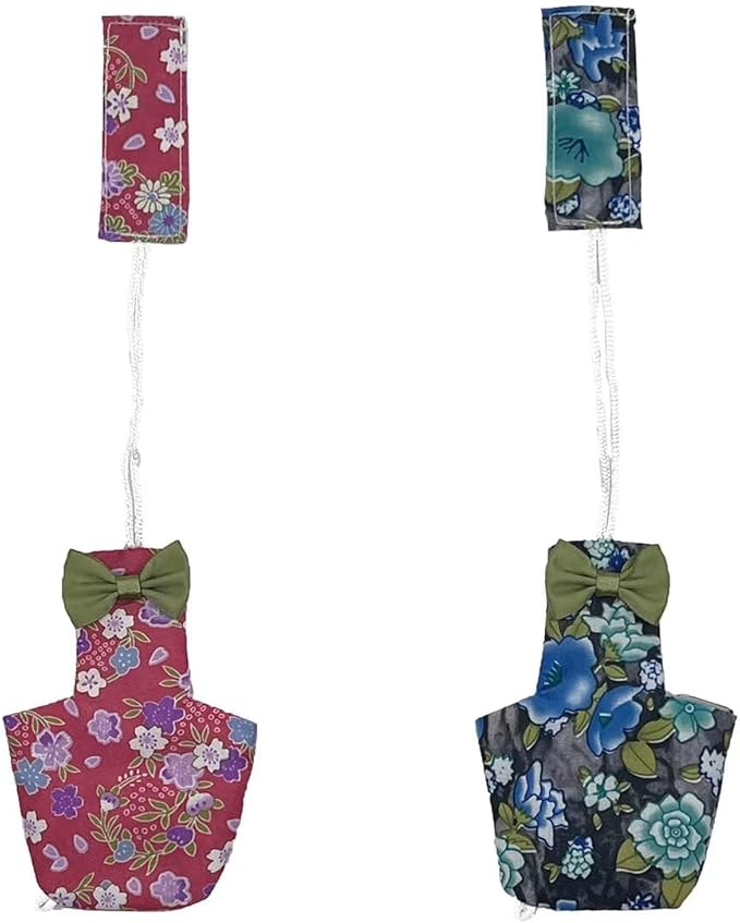 2 PCS Star Parrot Clothes for Birds Red&Balck Reusable Canary Birds Boutique Flyper Adjustable Bird Diape