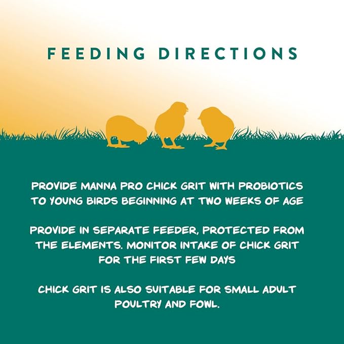 Manna Pro Chick Grit Digestive Supplement for Young Growing Poultry & Bantam Breeds, No Artificial Ingredients or Preservatives, Natural Supplement with Insoluble Crushed Granite, 5 lbs
