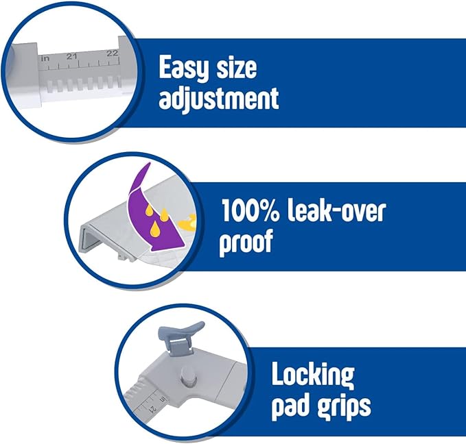 SureGrip Pee Pad Holder - Fits All Common Pad Sizes, 100% of Urine Stays on Pad, Built-in Lock & Release Pad Grips Secure Pad to Holder, Holder Can Secure to Floor, No Sliding or Folding