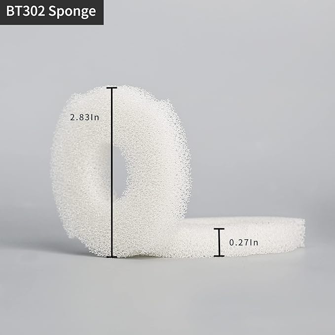 UPETTOOLS Aquarium Bio-Sponge Filter Sponge (BT302 Replacement Sponge) - 3 PCS