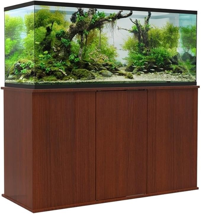 Pemberly Row Engineered Wood 75/90 Gallon Serene Cherry Upright Aquarium Stand