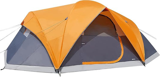 Amazon Basics Camping Tent, 3-Season Dome Design with Rainfly