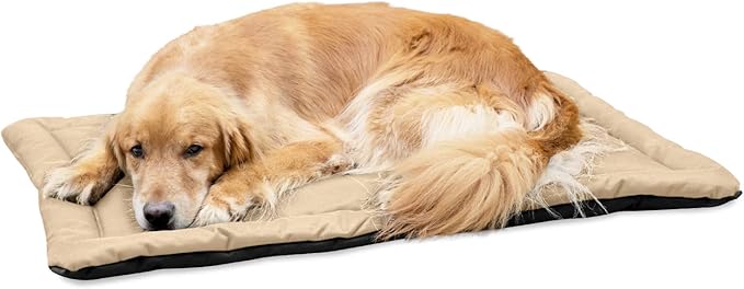 K9 Ballistics Tough Ripstop Dog Crate Pad - Durable & Machine Washable with Non-Skid Bottom and 120-Day Warranty, Fits 42" Wire Crates - Large, Sandstone