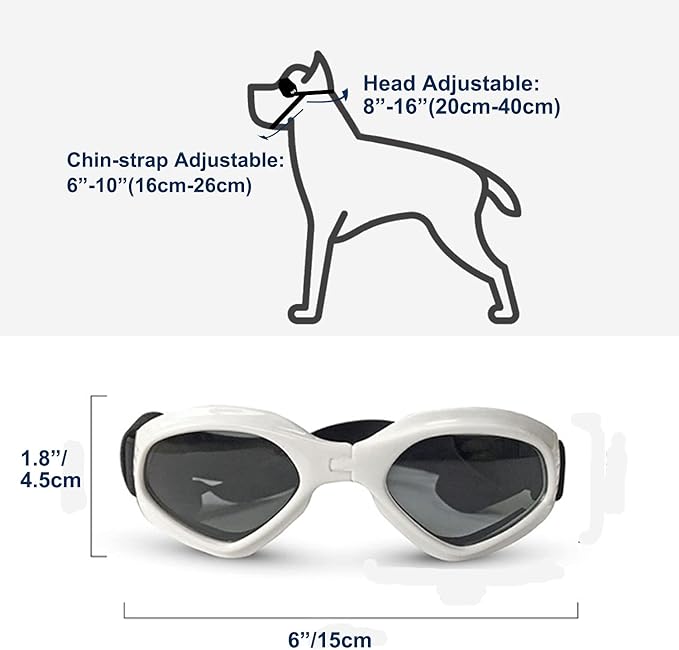 LECONPET Small Dog Sunglasses Waterproof Windproof UV Protection Pet Sunglasses Dog Goggles for Doggy Puppy Cat (Pink)