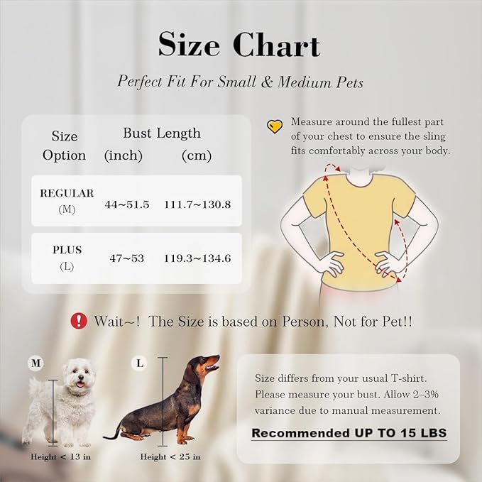 Dog & Cat Carrier Sling, Adjustable Soft Padded Shoulder Puppy Carrier, Hands-Free Dog Carrier Bag with Double Safety Buckles Premium Material for Outdoor Travel (Caramel, L)